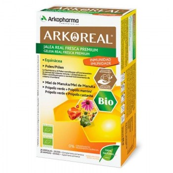 arkoreal jalea real fresca premium inmunidad bio 20 ampollas